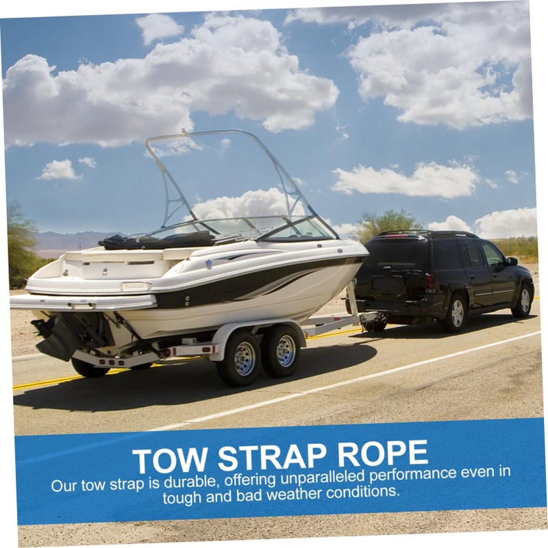 Heavy Duty Tow Rope Strap with Safety Hooks for Trailer Hitch Recovery 30000 lbs Capacity - Image 3