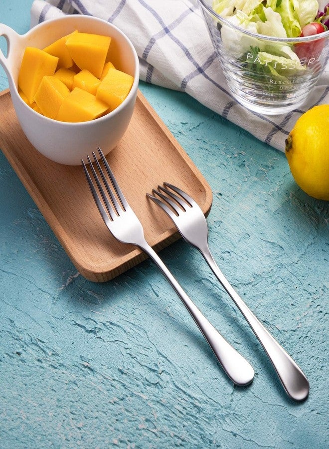 Prabha Stainless Steel Royal Dessert Fork Set of 12 Pcs (Silver), Best for Home & Kitchen, Including 12 Dessert Fork, Hard Material, Stain Proof, Easy to Use, Dishwasher Safe - Image 4