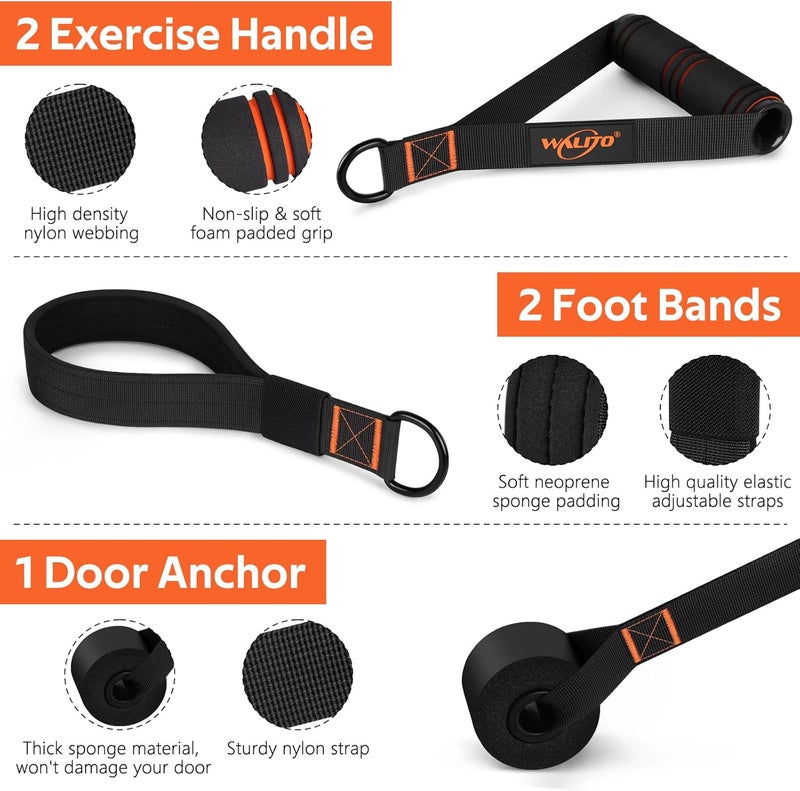 WALITO Pilates Bar Kit with Resistance Bands, 3-Section Multifunctional Yoga Pilates Bar with Metal Adjustment Buckle.Portable Pilates Equipment for Women & Men Full-Body Workouts at Home Gym - Image 3