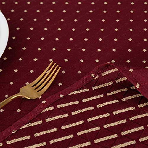 Randall Placemats Table Mats Waffle Geometric Diamond 4pcs Set Heat Insulated Resistant Spot Clean Machine Washable, Soft and Durable for Kitchen Dining Office Parties(12"×18", Red) - Image 4
