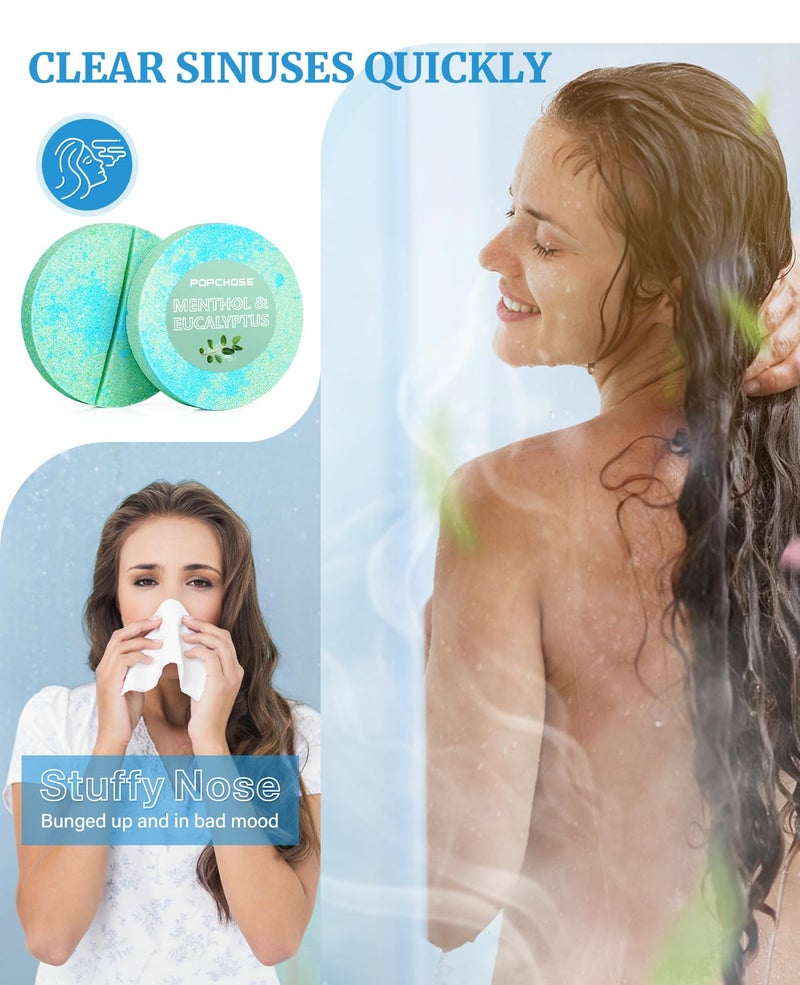 POPCHOSE Shower Steamers Aromatherapy – 8 Natural Scented Shower Bombs with Gift Box, Self Care Spa Gifts for Women, Men, Mom, Dad, and Teens – Relaxing Stocking Stuffers for Christmas, Birthday - Image 4