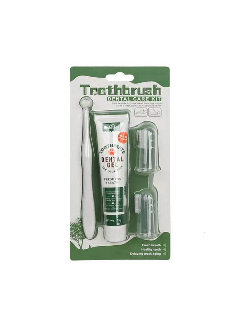 CMGTYYD Dog Toothbrush and Toothpaste Kit Set for Dog Teeth Cleaning and Care,Extra Fingerbrush Brushing Dog Dental Care Kit Set - Image 2