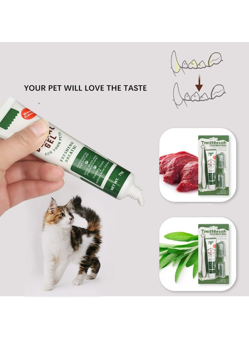 CMGTYYD Dog Toothbrush and Toothpaste Kit Set for Dog Teeth Cleaning and Care,Extra Fingerbrush Brushing Dog Dental Care Kit Set - Image 4