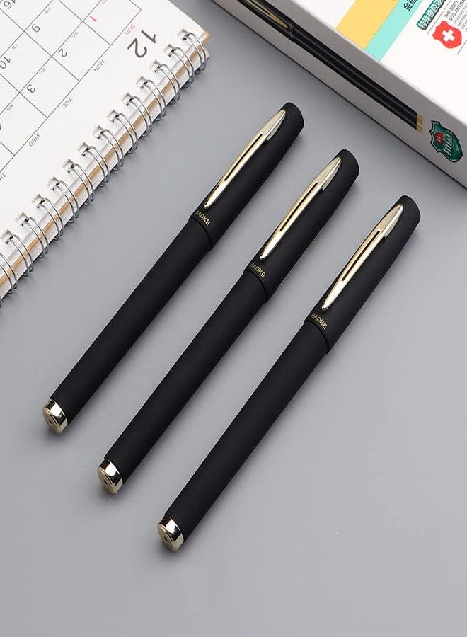 PETALUMA Baoke 1.0mm Smooth Black Gel ink Pens set of 3 + Free 3pcs 1.0mm Black refills & 1Pcs Black Permanent Marker Combo pack of 7 - Image 2