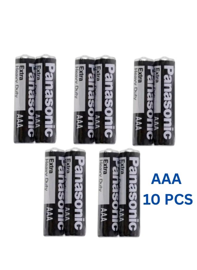 Panasonic 10 Pcs Panasonic Extra Heavy Duty AAA Battery ((10 Pcs)) 