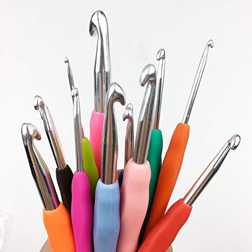 Mdoker Extra Long Crochet Hooks,Large Size L/11(8.0mm) Crochet Needles,Ergonomic Grip Soft Handles for Handmade DIY Crocheting,Perfect for Arthritic Hands - Image 5