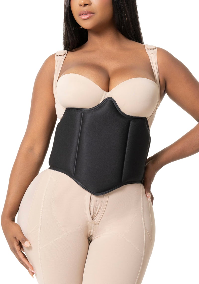 Snatched Body 360 Liposuction Wrap Around Foam | Boards for Lipo Tummy Tuck Recovery | Tabla Post Quirurgica Postoperatorio Abdomen Black - Image 1