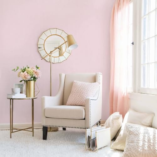 Sevalo Light Pink Peel and Stick Wallpaper Pink Contact Paper for Cabinets and Drawers Textured Embossed Self Adhesive Removable Wallpaper Bedroom Bathroom Waterproof Girls Kids Room 157inW 197inL - Image 3