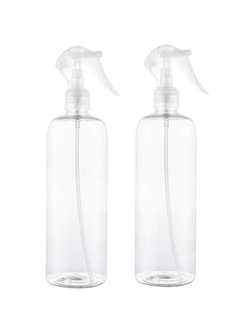 Homify 2 Pack Spray Bottle, Spray Bottle Empty 500ml Clear PET Plastic Mist Sprayer Water Spray Bottle for Cleaning Solutions Essential Oils Hairdressing Cooking - Image 1