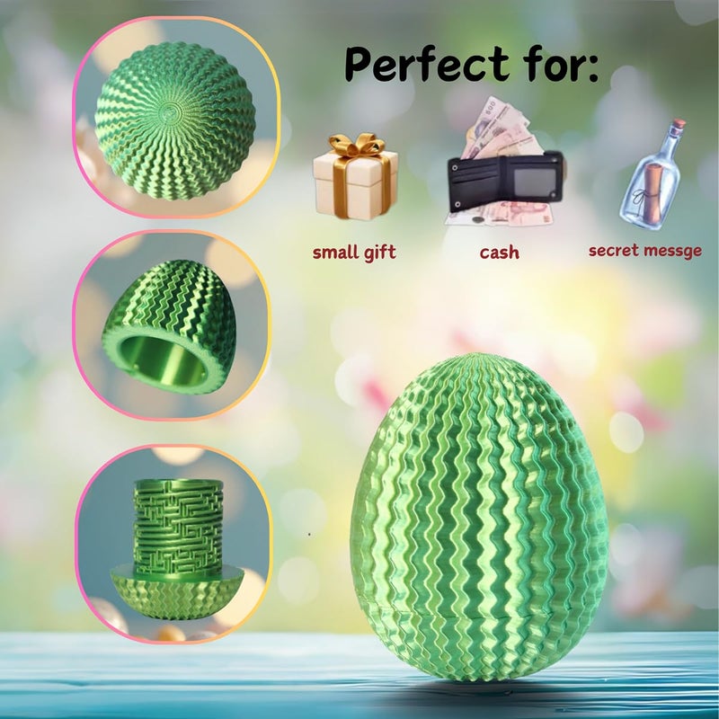 JHBEEY 2026 Creative Gift Box: Easter Egg Mystery Puzzle with Hidden Compartment, Reusable Brain Teaser Game for Adults & Kids, Money Gift Ideas for Birthday Christmas Party Celebration - Image 4