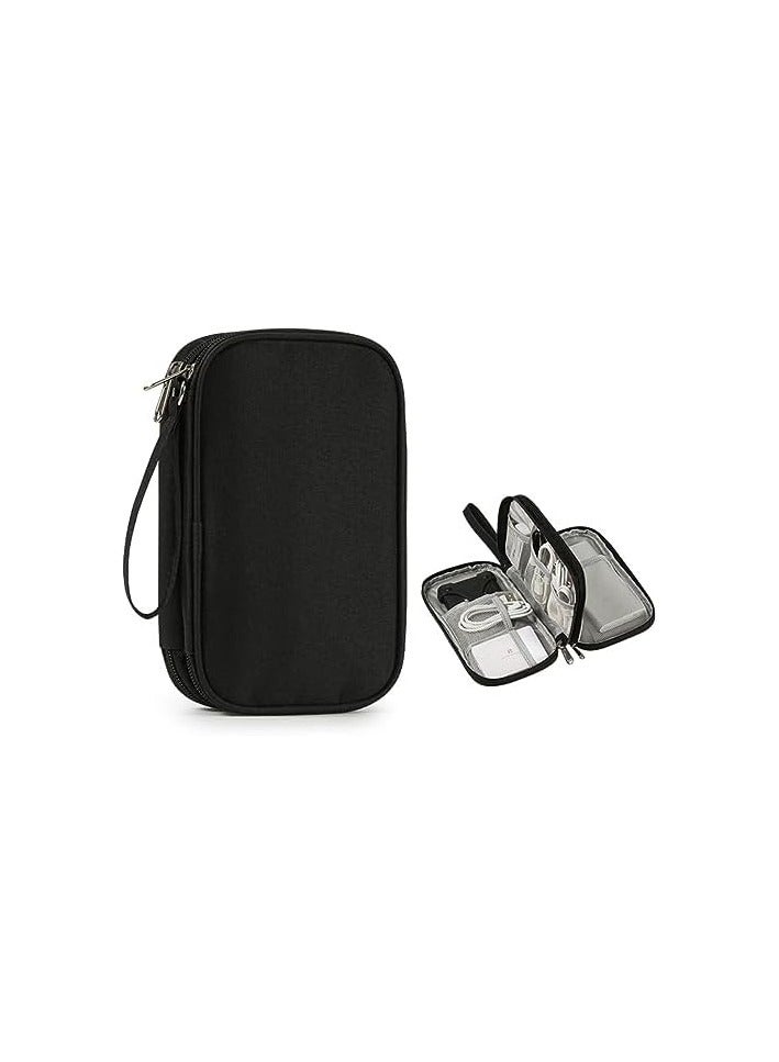 ECVV ECVV Cable Organizer Bag Portable Tech Travel Pouch with Zipper Multiple Electronic Storage Pockets For Cable, Cord, Charger, Phone, Earphone, SD Card  - Image 1