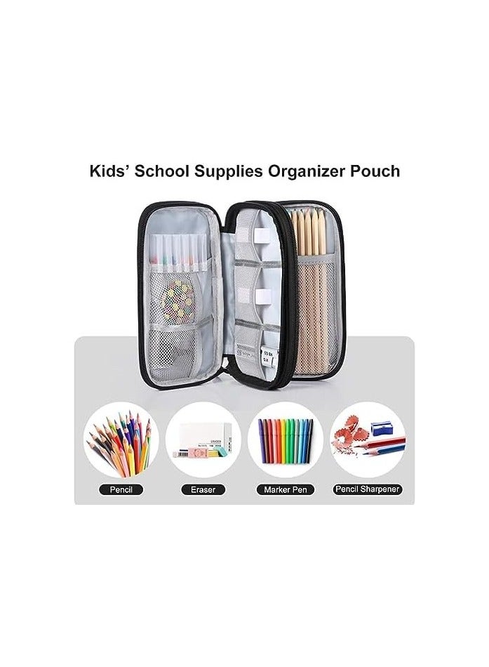ECVV ECVV Cable Organizer Bag Portable Tech Travel Pouch with Zipper Multiple Electronic Storage Pockets For Cable, Cord, Charger, Phone, Earphone, SD Card  - Image 3