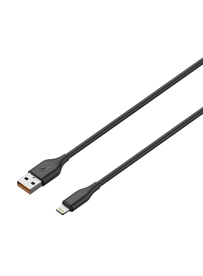 Lazor Flux USB to Lightning Iphone Charging Cable CL85 Black-1m - Image 2
