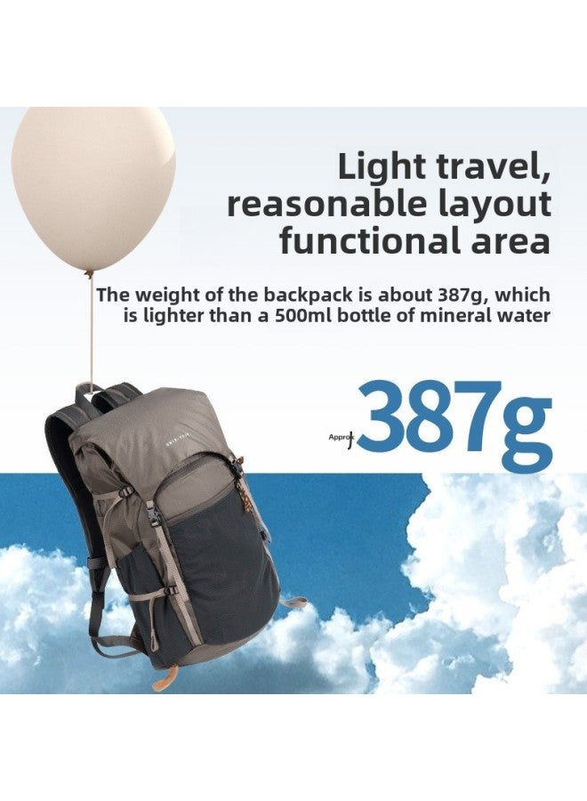 Generic Outdoor Professional Waterproof Climbing Backpack Lightweight Foldable Large Capacity Flip Cover Summit Bag Travel Hiking Backpack-Color:Barbie Powder-flip-Capacity:22L - Image 3