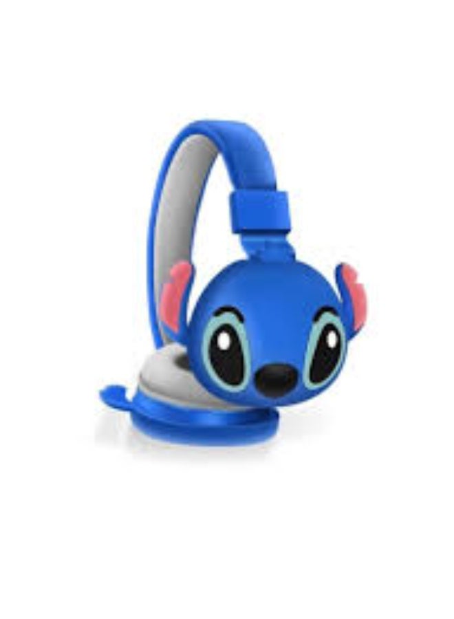 Kids Bluetooth Wireless Stitch Headphone Blue - Image 1