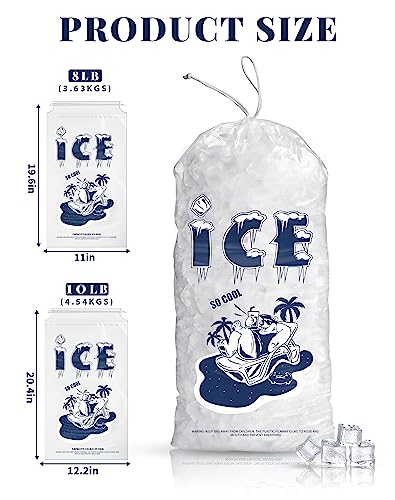 FireKylin 50 Pack Ice Bags 10 lb, Heavy-Duty Ice Bags with Drawstring(2 Mils Thickness) - Image 4