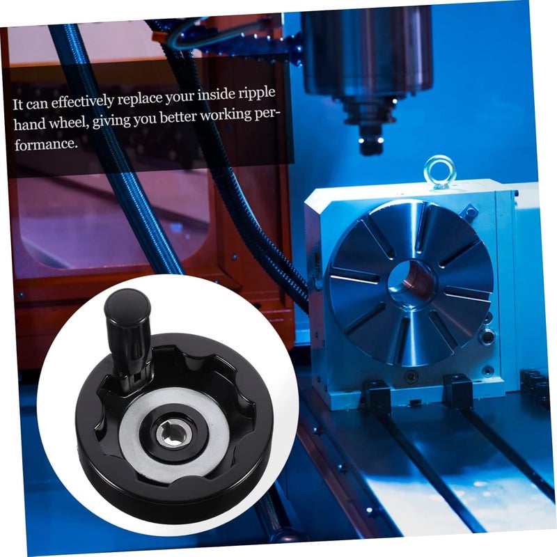 LIFKOME Folding Hand Crank Wheel with Revolving Handle Black Inside Handwheel for Machine Tools High Mechanical Strength and Heat Resistant Replacement Part - Image 4