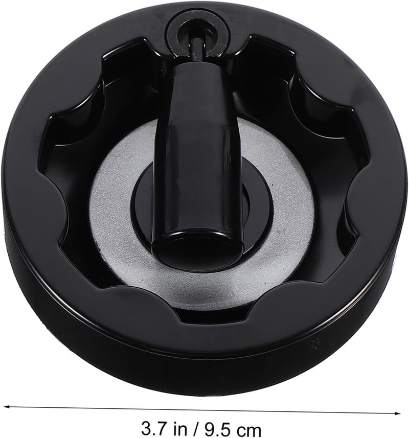 LIFKOME Folding Hand Crank Wheel with Revolving Handle Black Inside Handwheel for Machine Tools High Mechanical Strength and Heat Resistant Replacement Part - Image 2