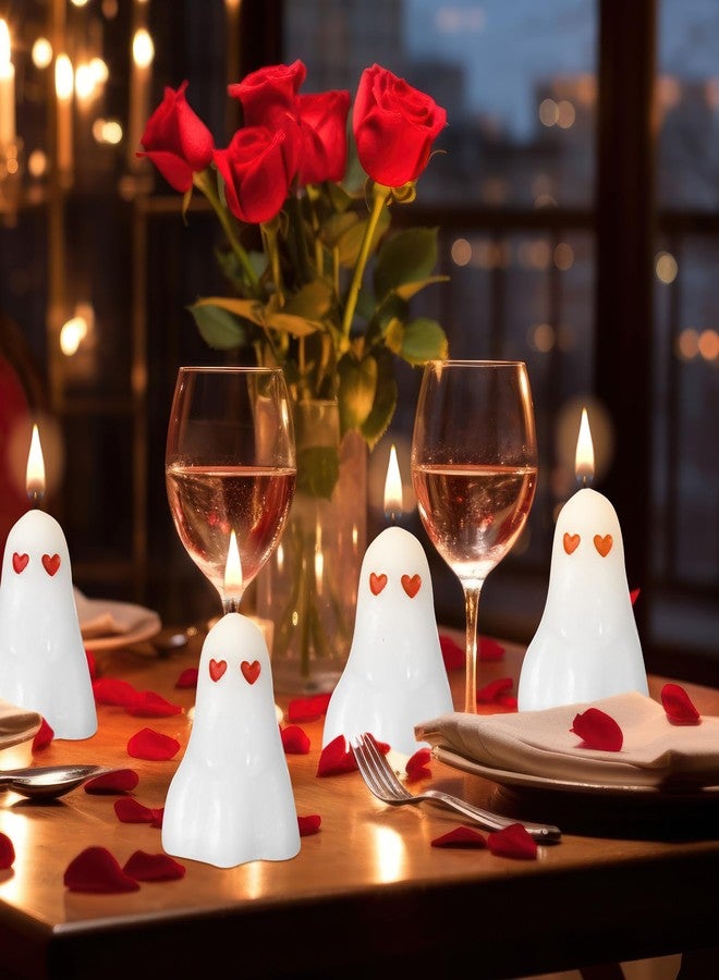 MTLEE 20 Pcs Valentine's Candles Heart Ghost Candles Spooky Soy Wax Burning Candle Novelty Romantic Decorations for Valentine‘s Day Decor Home Bedroom Room Table Anniversary Wedding Party - Image 4