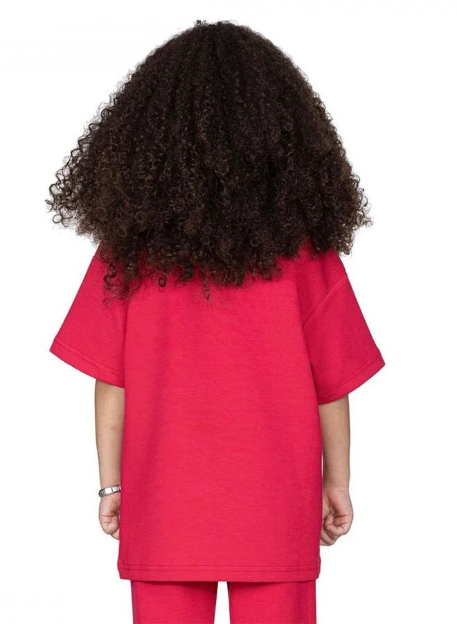 Selene Kids Logo Print Oversized T-Shirt