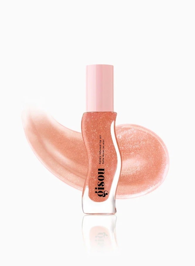 GISOU Honey Infused Lip Oil Glazed Plum-Glazed Plum Shimmer Shade,8 ml - Image 1
