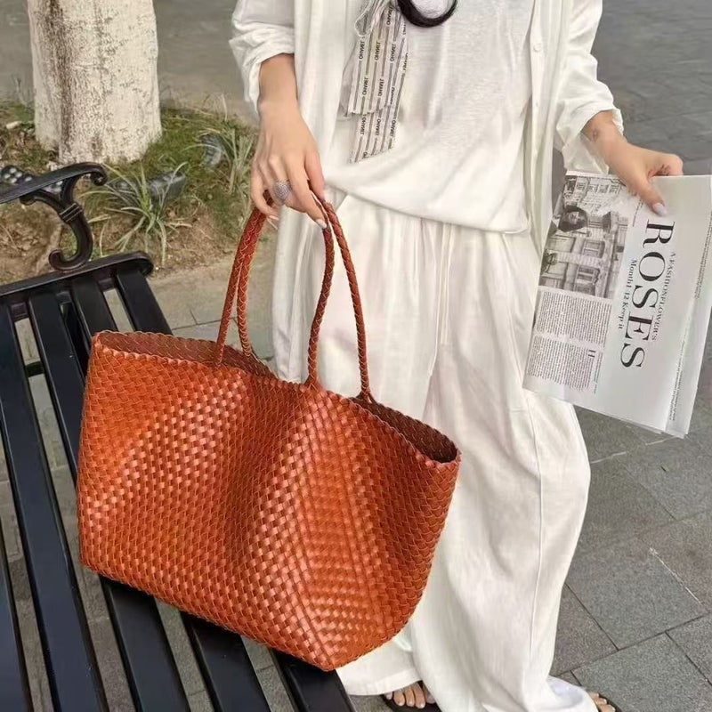 Selling Women'S Bags, New Niche Design Woven Bags, High-End Large-Capacity Shoulder Bags, Simple Tote Bags For Women - Image 4