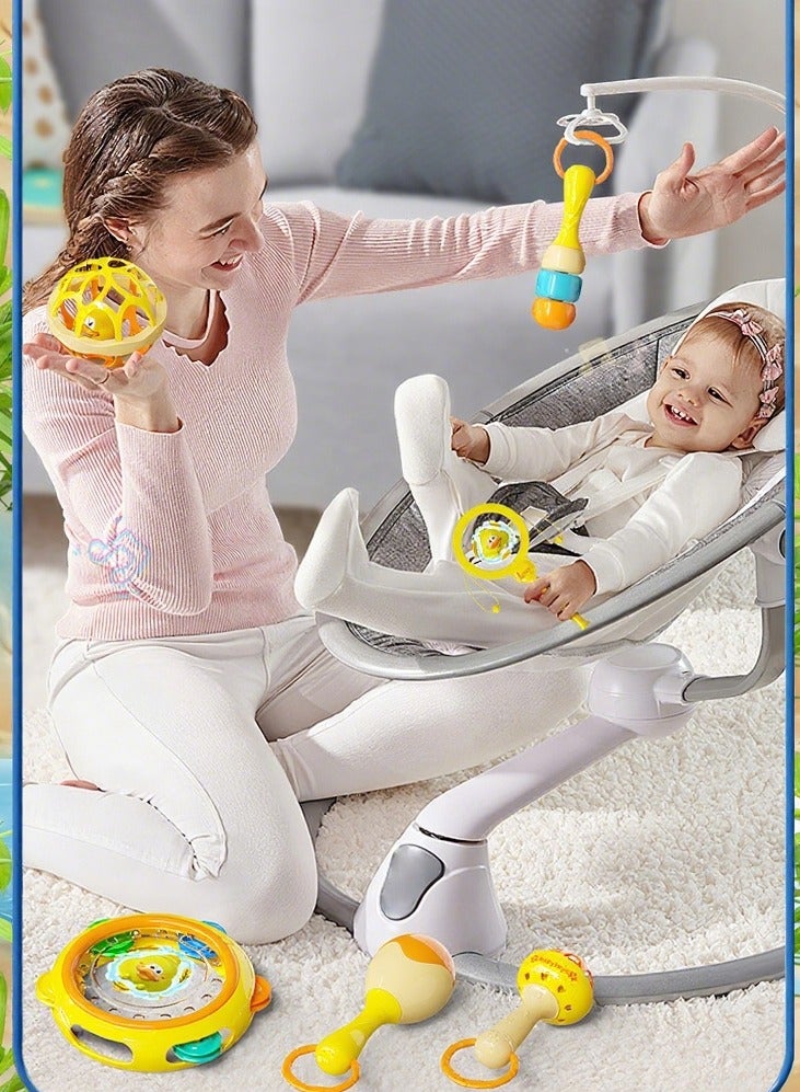 HALAMODO 9 PCS Baby Rattles Teether Rattles Toys, Baby Teething Toys 0-12 Months, Early Developmental Newborn Toys for Infants Toddler - Image 5