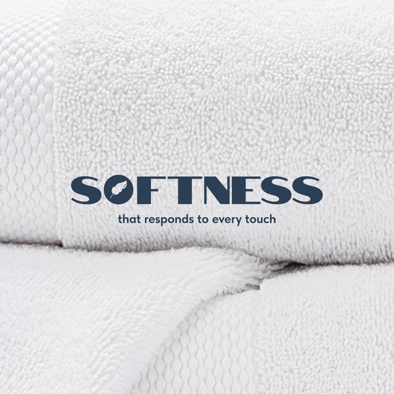 White Classic Luxury Bath Sheets Towels for Adults Extra Large | Highly Absorbent Hotel Collection | 35x70 Inch | 2 Pack (White) - Image 3