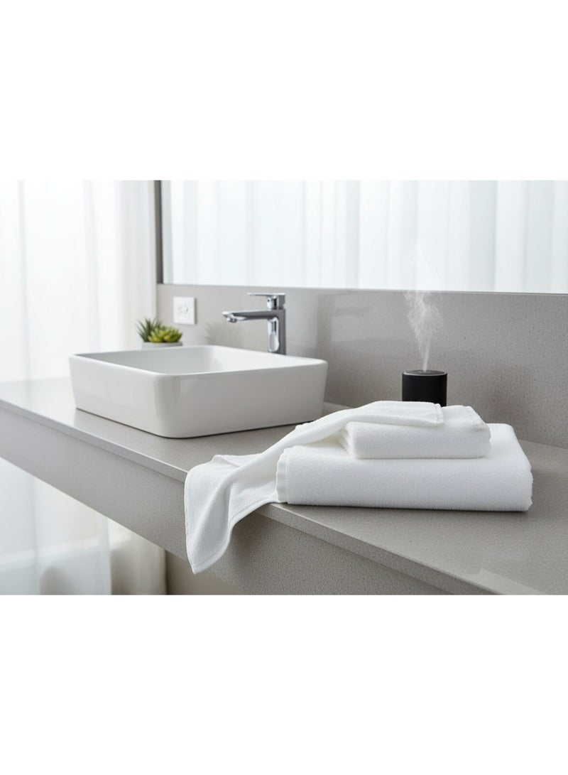 Ucanbe Luxury White Bath Towels Large – Highly Absorbent Hotel & Spa Bathroom Towels | 70×140 cm | White, Pack of 2 - Image 4