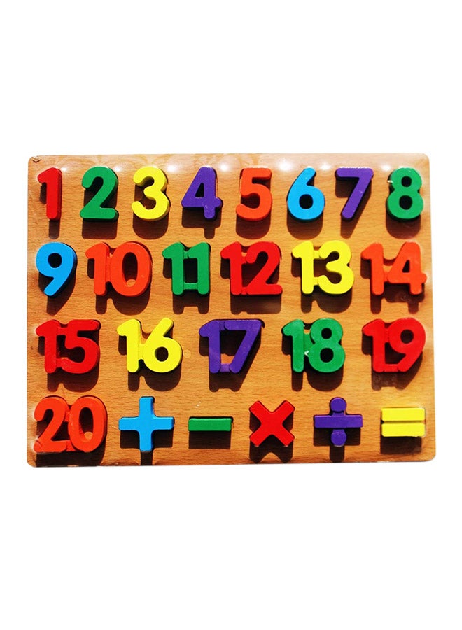 Numbers Puzzle Board Wooden Educational Baby Toddler Toy - Image 1