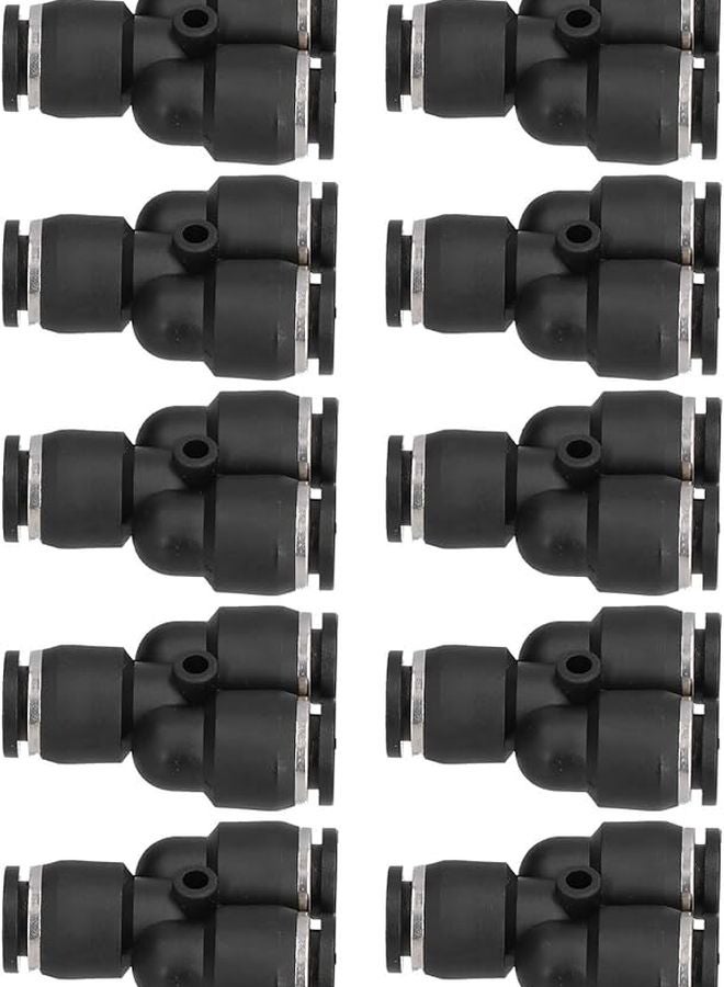 مقسم خرطوم على شكل حرف Y ثلاثي الاتجاهات، قطر خارجي 6 مم، من مادة PVC مقاومة للتسرب، عبوة من 10 قطع - Image 3