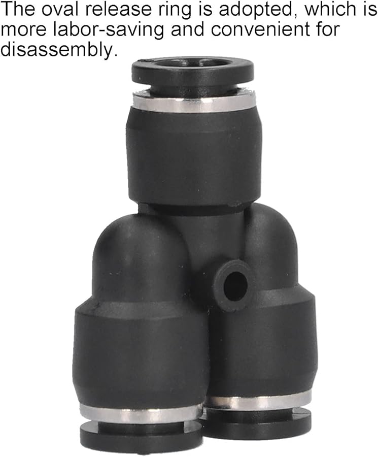 مقسم خرطوم على شكل حرف Y ثلاثي الاتجاهات، قطر خارجي 6 مم، من مادة PVC مقاومة للتسرب، عبوة من 10 قطع - Image 4