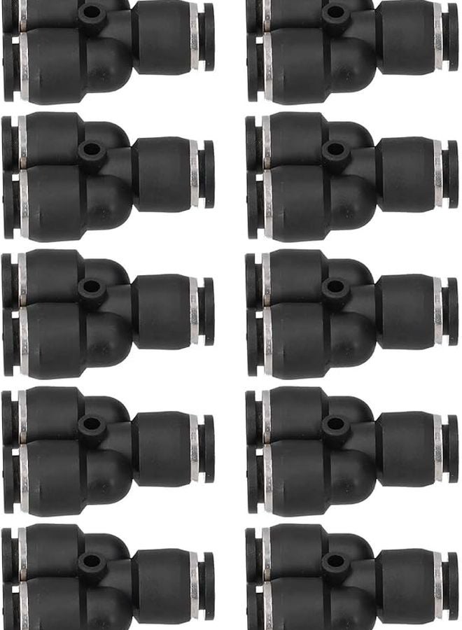 مقسم خرطوم على شكل حرف Y ثلاثي الاتجاهات، قطر خارجي 6 مم، من مادة PVC مقاومة للتسرب، عبوة من 10 قطع - Image 5