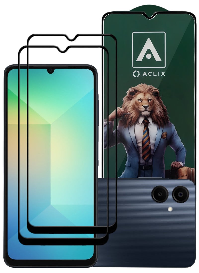 ACLIX 2 Pieces Antistatic ESD Dustproof Premium Quality High Definition Tempered Glass Screen Protector Designed For Samsung Galaxy A06 - Image 1