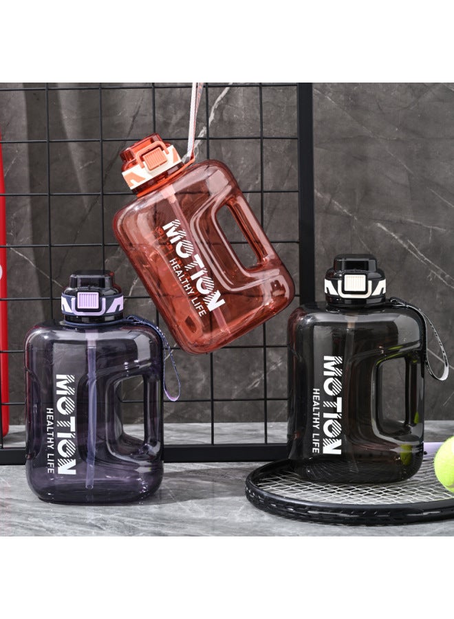 Foreign Trade Cross-border Large Capacity Water Cup Portable Fitness Outdoor Adult Sports Tons Of Barrels Plastic Straw Kettle Wholesale-Color:Pink-Capacity:1590ml - Image 3
