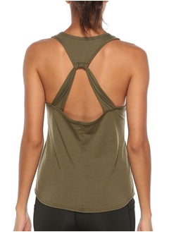 Women's Loose Hollow Sports Vest Green