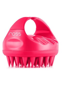 ROSS Ross Hair Scalp Massager Shampoo Hair Brush with Soft Silicone Bristles for Anti Dandruff, Exfoliating with Scalp Care Manual Head Massager, Pink  - Image 1