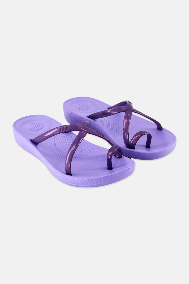 FitFlop Women Iqushion Wave Slip On Slipper, Lavender - Image 1