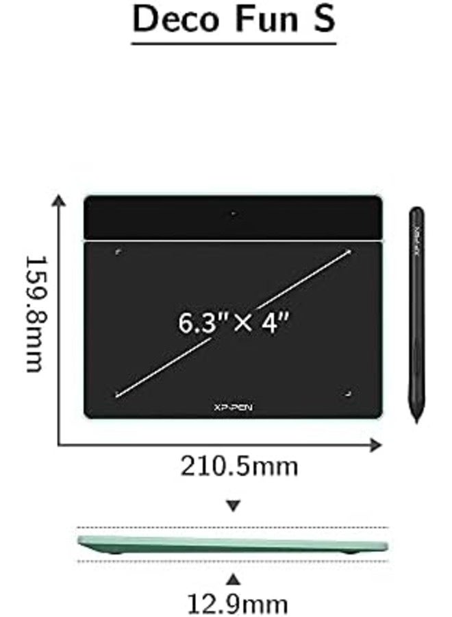 XP-PEN Deco Fun S Graphic Drawing Tablet – 6x4 Inches, 8192 Pressure Levels, Battery-Free Stylus  - Image 3