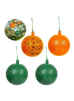 Y&D Fly Trap, Fruit Bug Ball Traps, 4 Pack Sticky Traps Hanging, for Indoors/Kitchen, Flexible Easy to Carry, Small Pumpkin Trap Home Against Pests Flies, Indoor/Plants  - Image 1