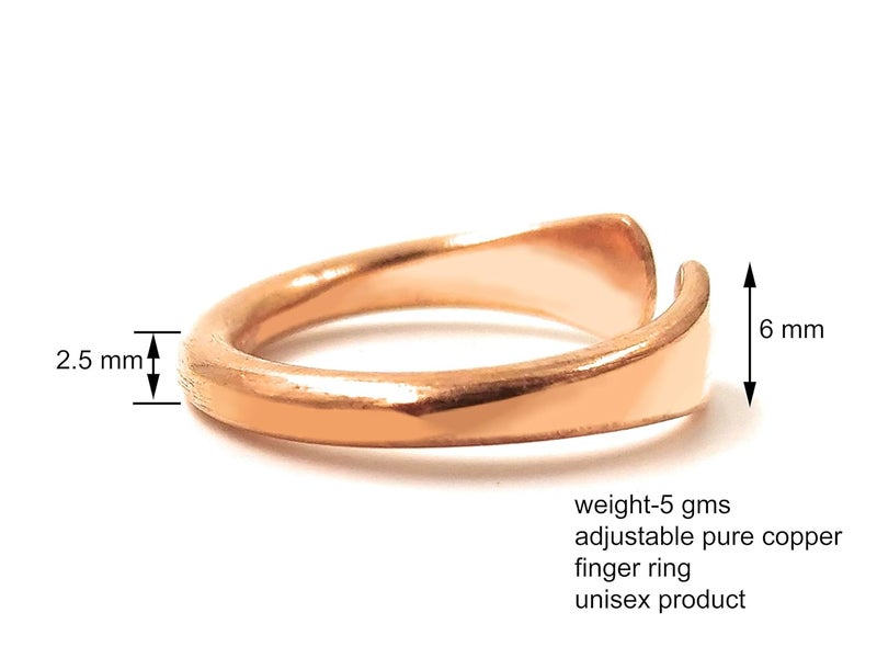 SHINDE EXPORTS Designing Pure Copper magnetic ring for men and women 8mm - Image 2