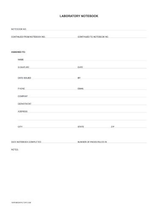BookFactory Lab Notebook - 96 Pages (.25'' Grid Format), 8'' x 10'', Red Cover, Section Sewn Hardbound Laboratory Notebook (Made in USA) - Image 2