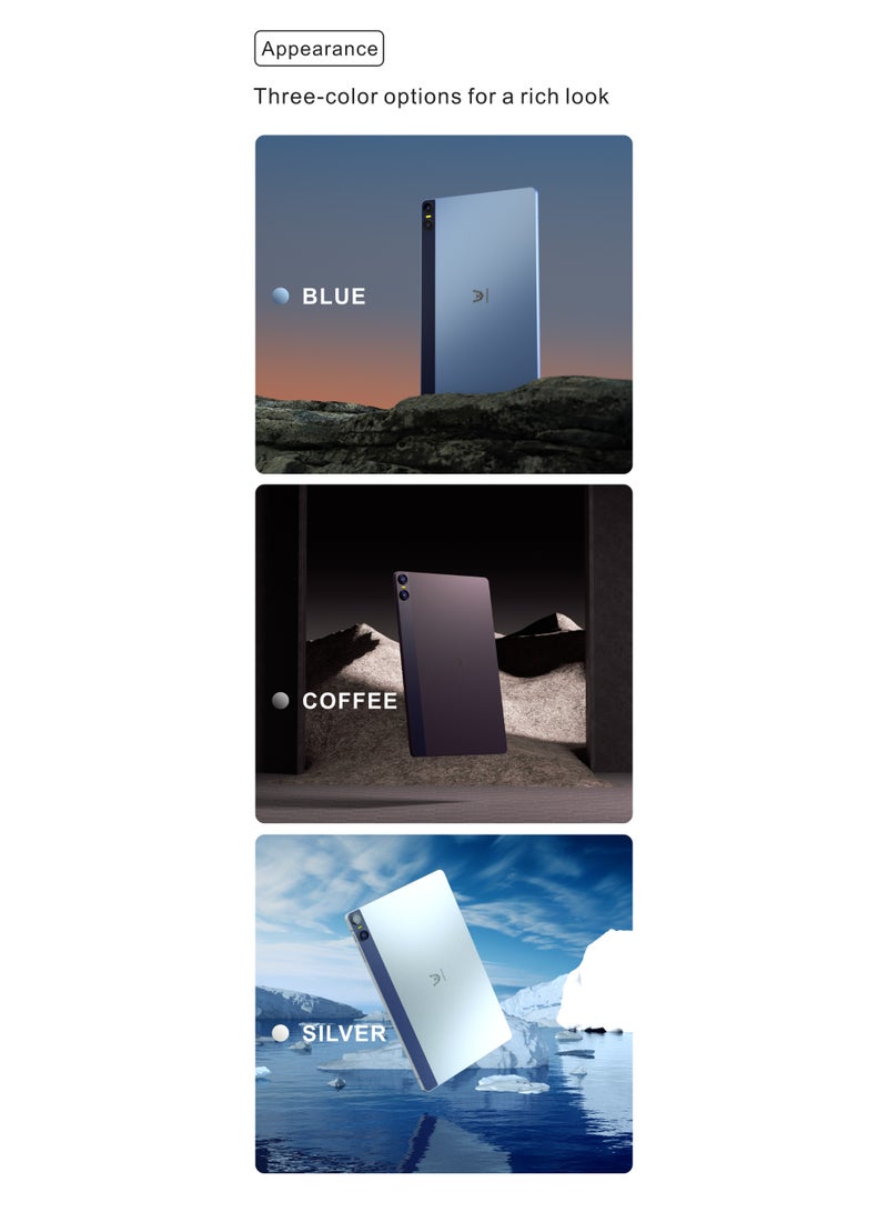 VIKUSHA V-Z70plus 16GB RAM+256G  WiFi 4GLTE   Android 13  10.95-inch BLUE Tablet WITH KEYBOARD - Image 2