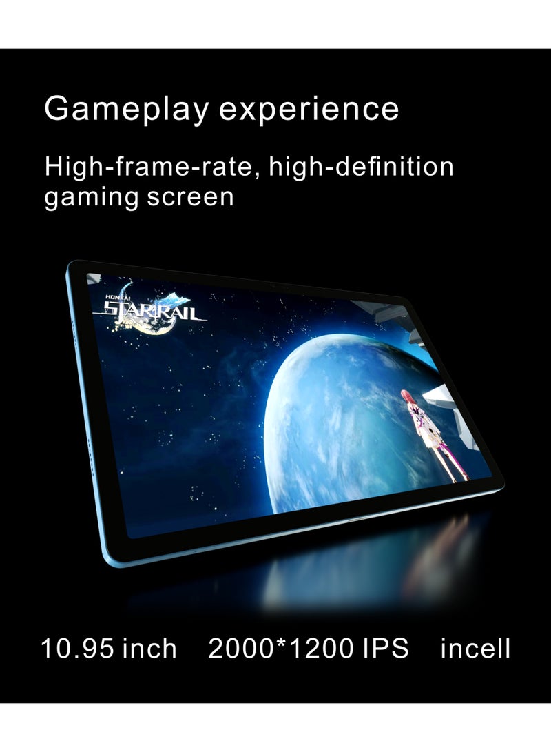 VIKUSHA V-Z70plus 16GB RAM+256G  WiFi 4GLTE   Android 13  10.95-inch BLUE Tablet WITH KEYBOARD - Image 5