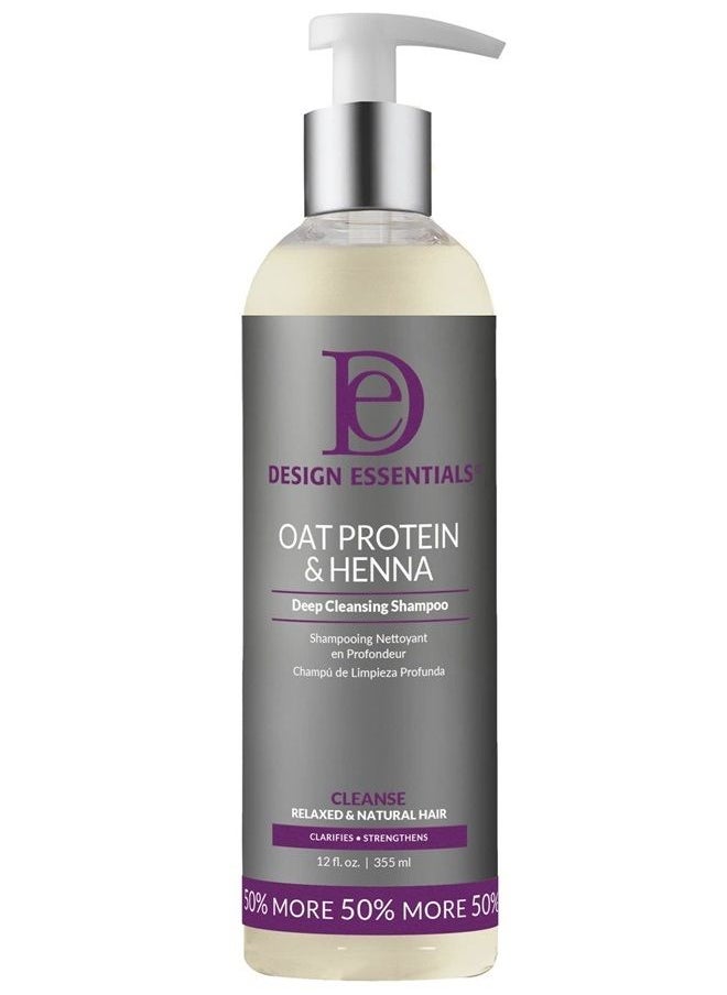 Design Essentials Oat Protein and Henna Deep Cleansing Shampoo, 32 Ounce (packaging may vary)  - Image 1