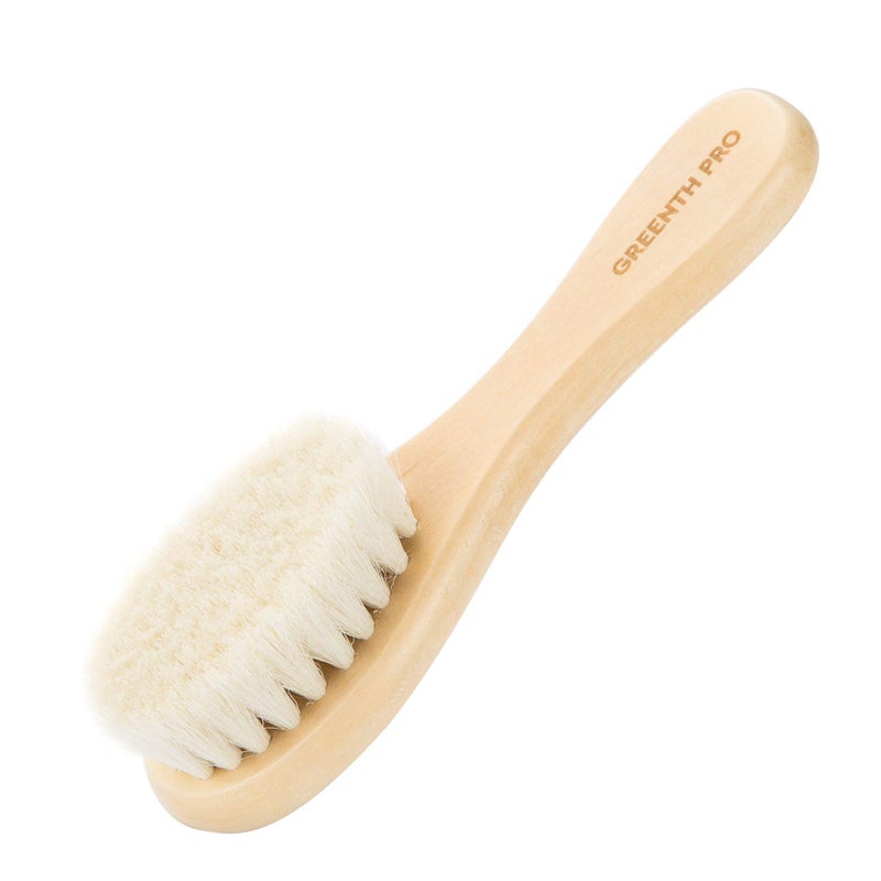 GREENTH PRO مجموعة فرشاة ومشط شعر الأطفال GREENTH PRO - خشب لوتس طبيعي مع شعيرات ماعز ناعمة ومشط خشب الكمثرى للمواليد والأطفال الصغار، مثالي لقشرة الرأس - Image 5