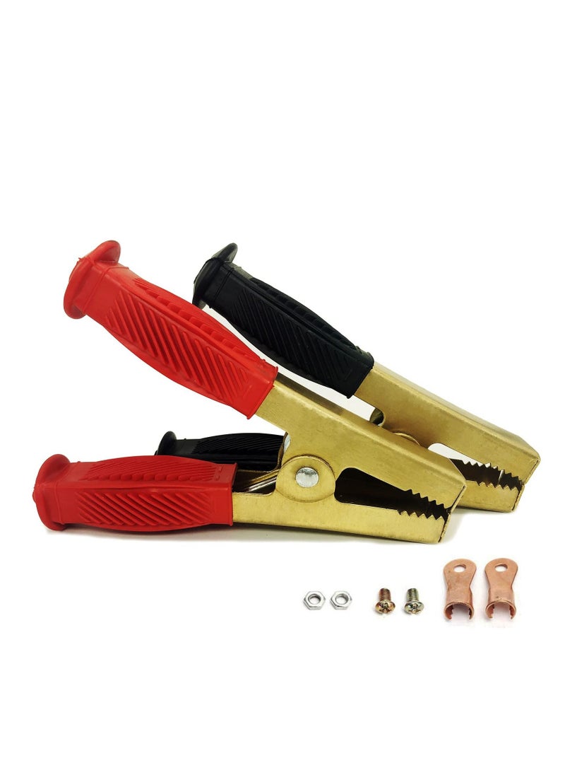 KASTWAVE - Heavy Duty Crocodile Clamp Thicken Pure Copper 500A-1500A Car Battery Charger Clamps Power Replacement Battery Alligator Clips, Welding machine clamp clamp for Car, Auto, Boat(2PCS)Large - Image 1