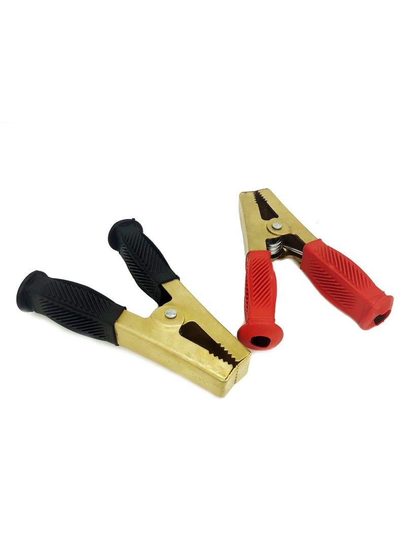 KASTWAVE - Heavy Duty Crocodile Clamp Thicken Pure Copper 500A-1500A Car Battery Charger Clamps Power Replacement Battery Alligator Clips, Welding machine clamp clamp for Car, Auto, Boat(2PCS)Large - Image 1