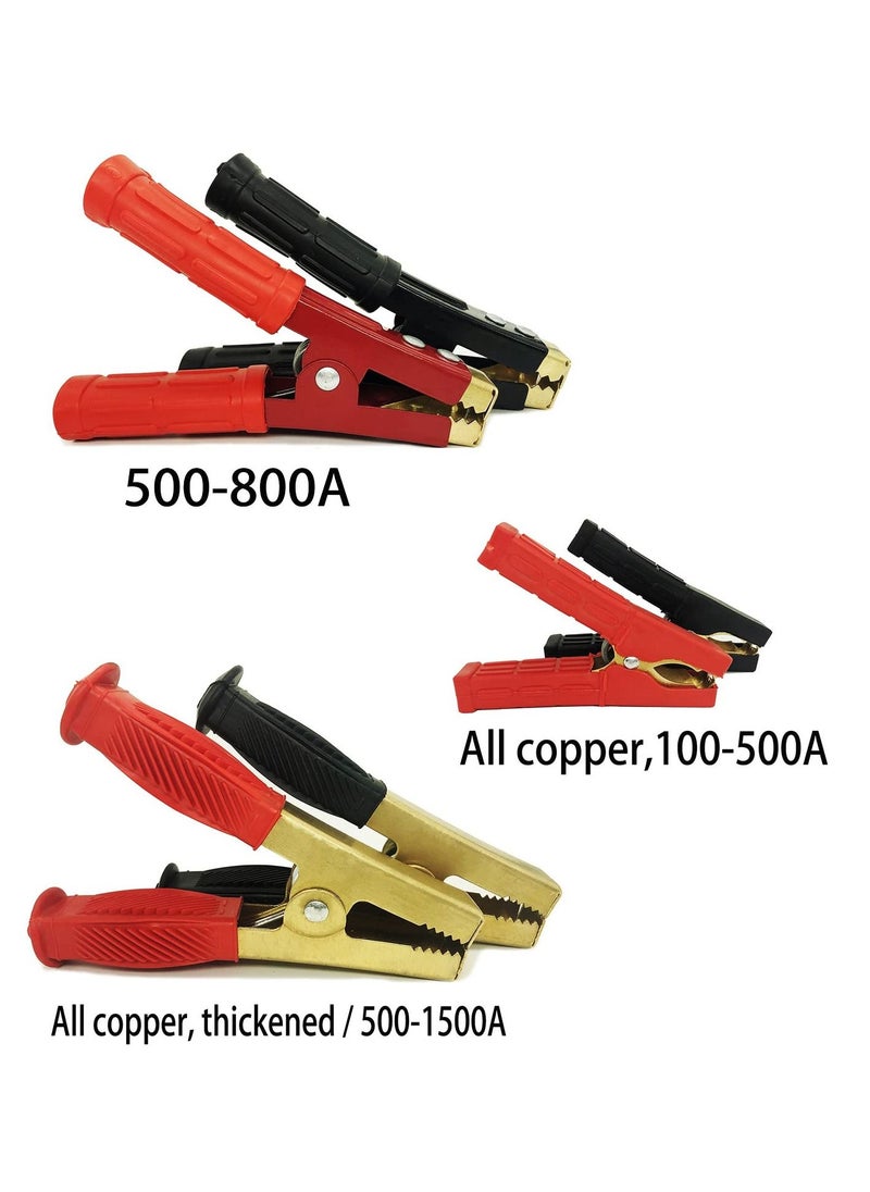 KASTWAVE - Heavy Duty Crocodile Clamp Thicken Pure Copper 500A-1500A Car Battery Charger Clamps Power Replacement Battery Alligator Clips, Welding machine clamp clamp for Car, Auto, Boat(2PCS)Large - Image 1