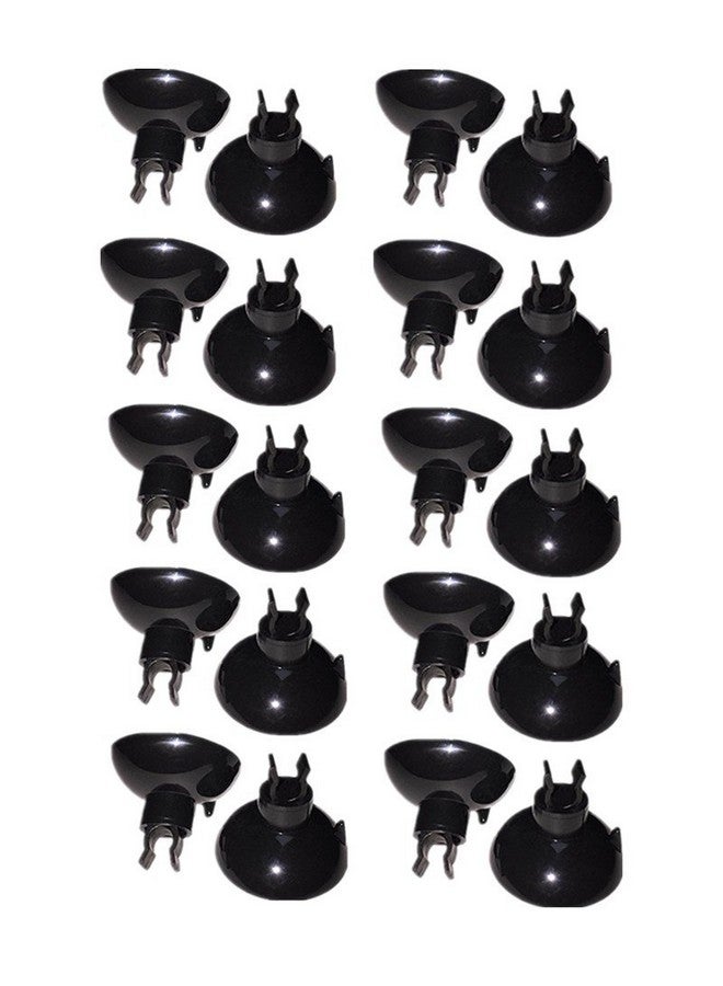 Honbay 20pcs Aquarium Black Sucker Clip Suction Cups Airline Tubing Holder - Image 1